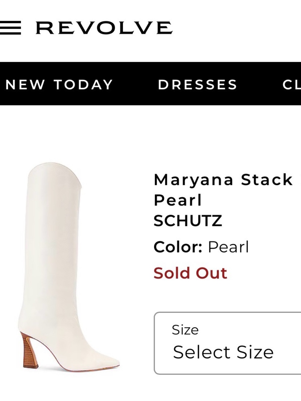 RARE ✨ Brand new, never worn Schutz Maryana Stack Flare Boots in Pearl